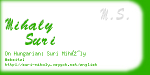 mihaly suri business card